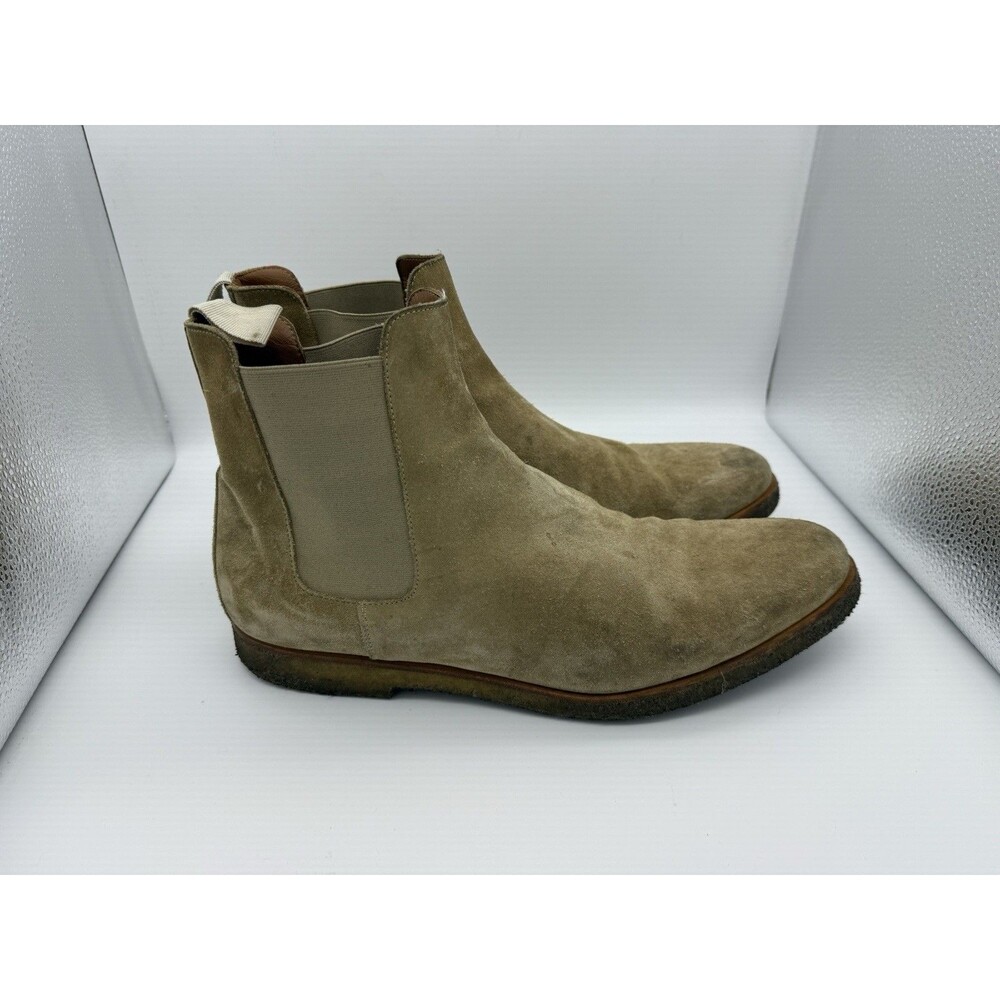 Common Projects Chelsea Boots Men US 13/EU 46 Tan Suede Minimalist PullOn Travel - Picture 5 of 8